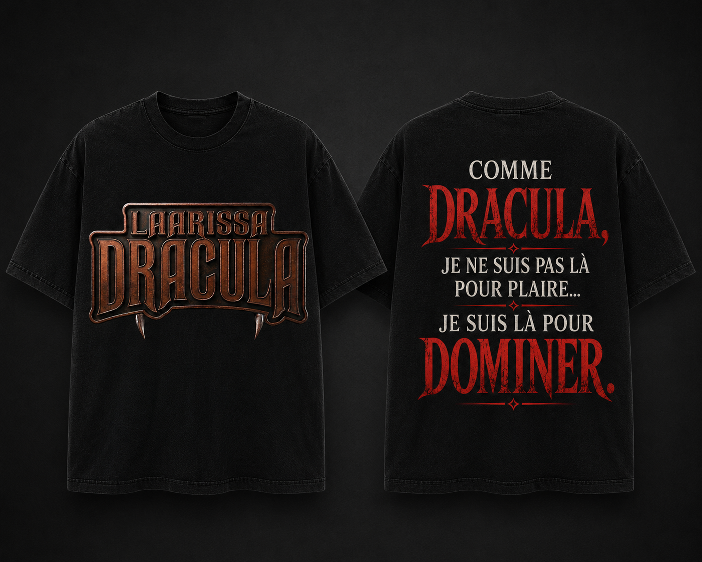 T-shirt Dracula Noir — Recto
