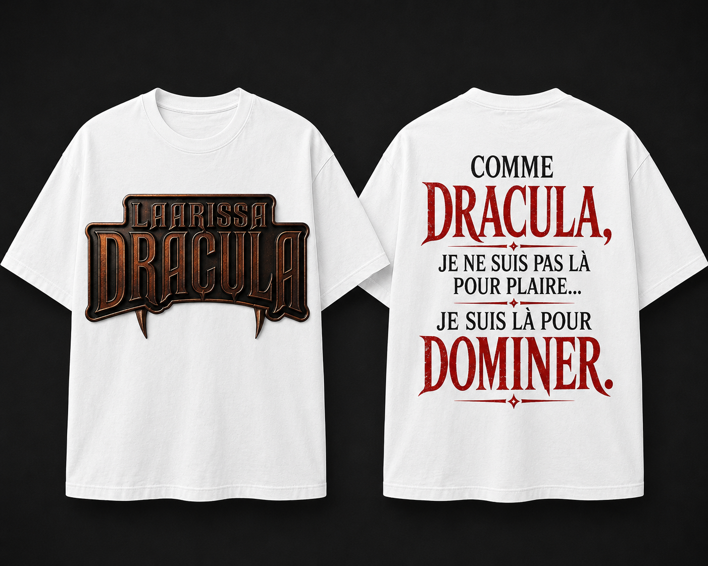 T-shirt Dracula Noir — Verso