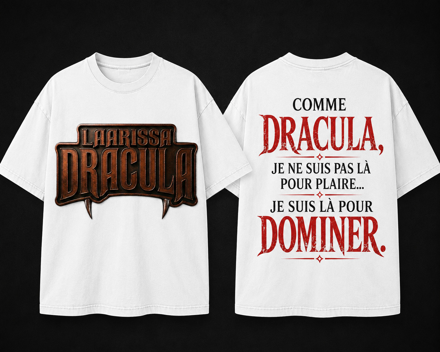 T-shirt Dracula Blanc — Recto