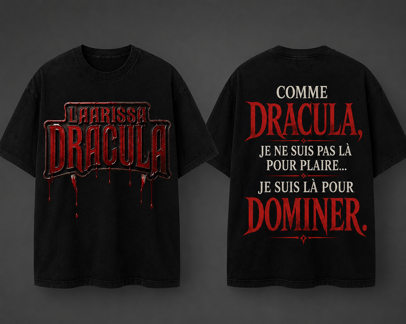 T-shirt Dracula Blanc — Verso